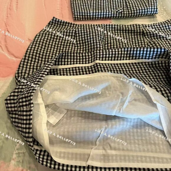 SALE🦋Reformation Mika Two Piece - Black and White Check - Picture 11 of 12